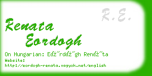 renata eordogh business card